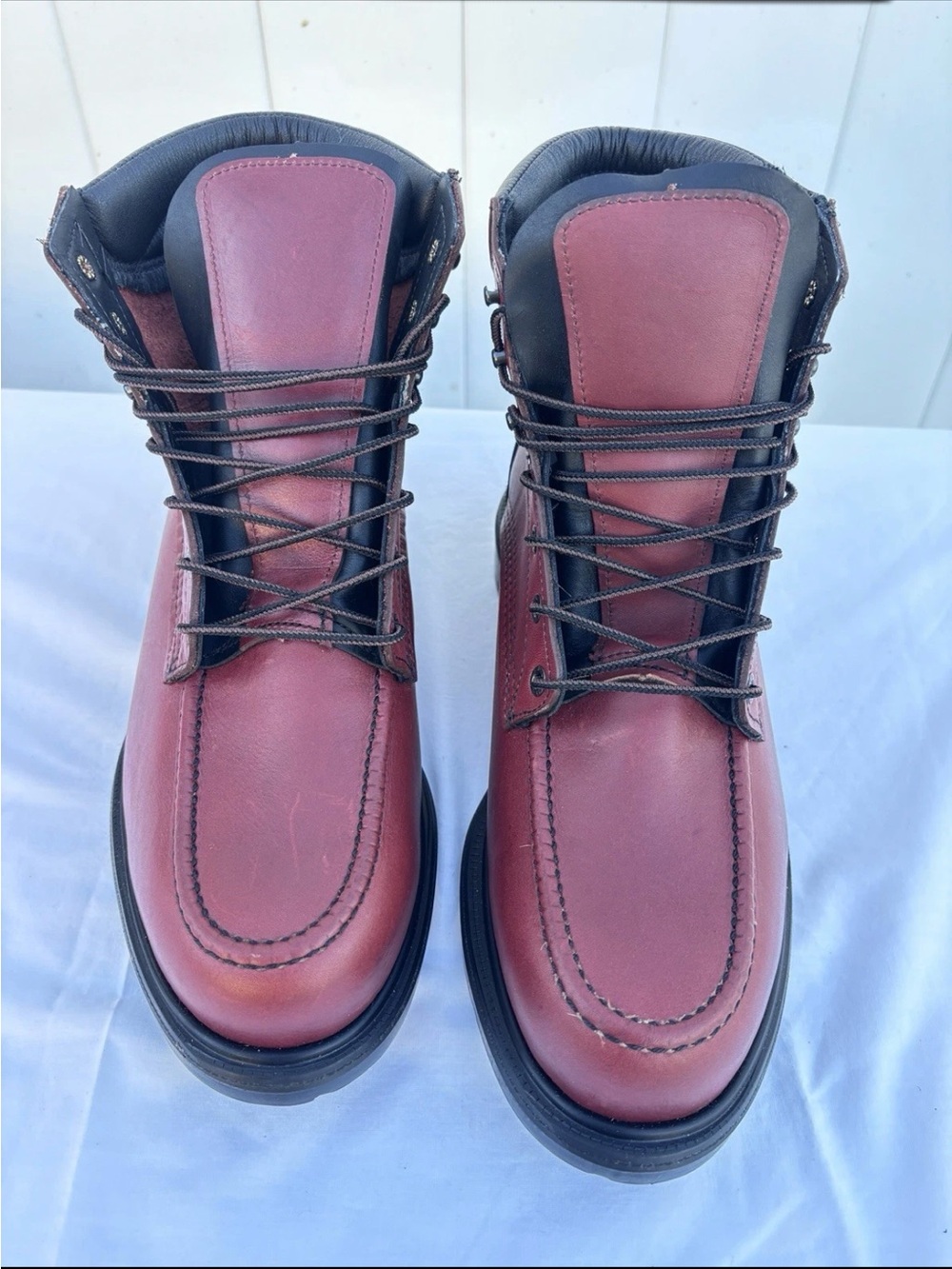 Red Wing 202 SuperSole Work Boots Men's Size 12 E2 EE Wide Brown Leather USA